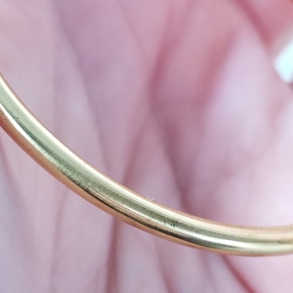 Relisted -Vintage pearl ends bracelet gold tone flexible real - Picture 8 of 8
